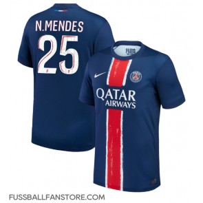 Paris Saint-Germain Nuno Mendes #25 Replik Heimtrikot 2024-25 Kurzarm